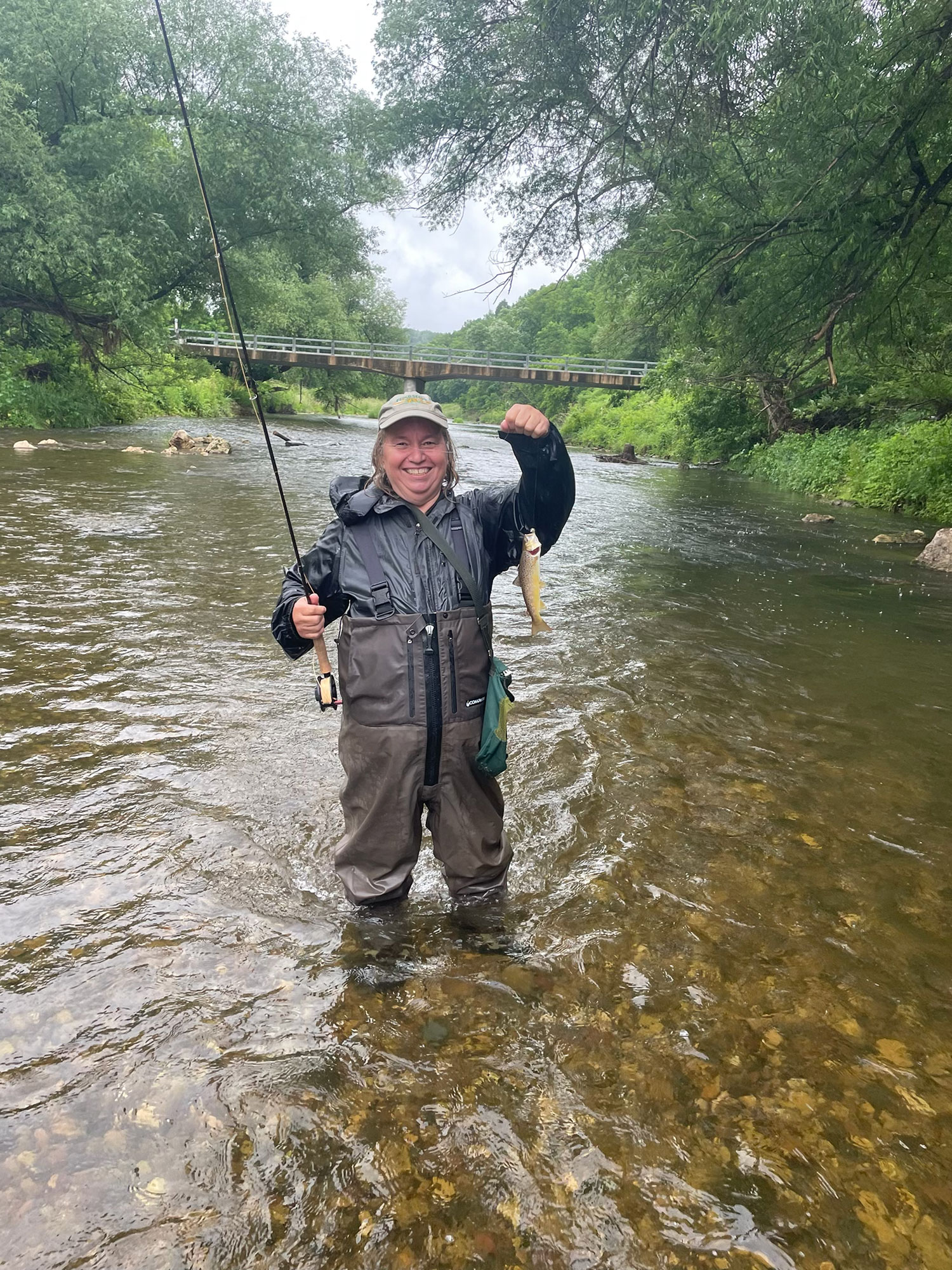 Fly fishing on the Rush River