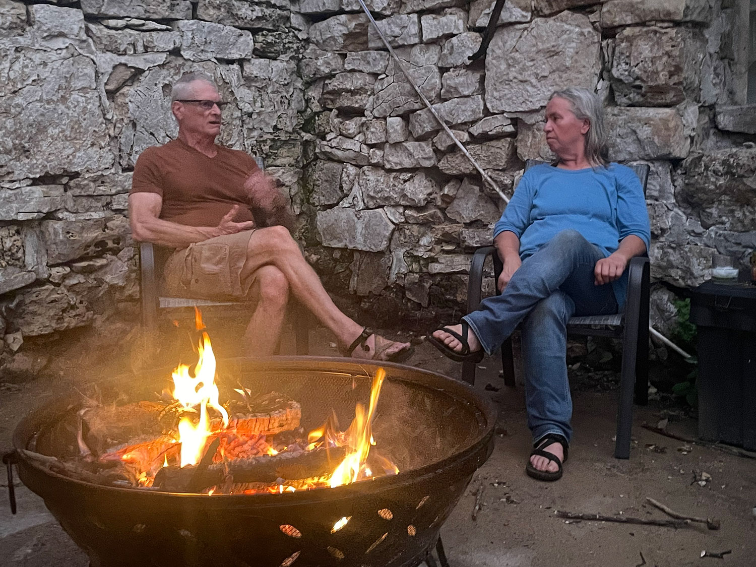 Private firepit for guest use.