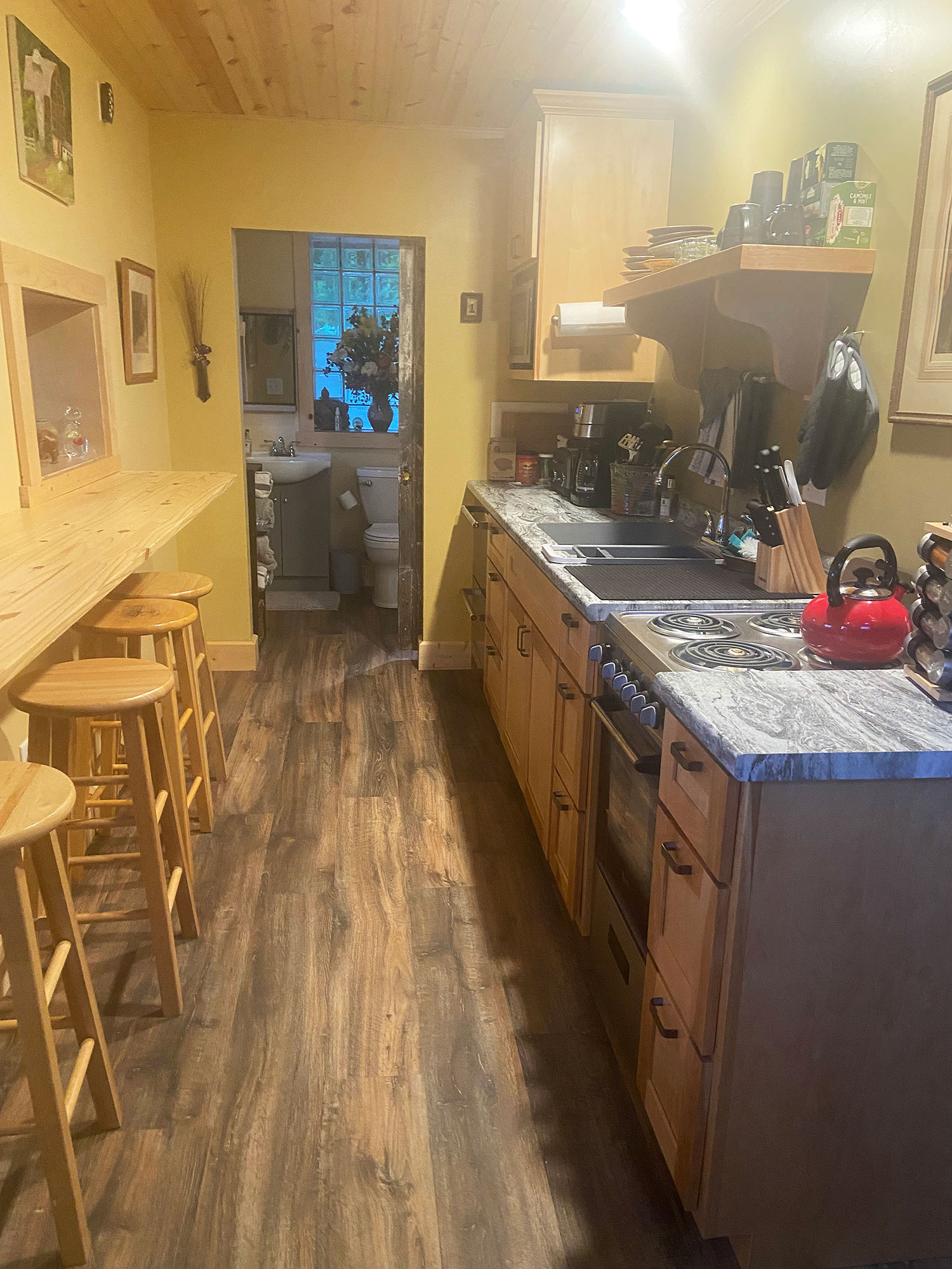 Fully stocked kitchen