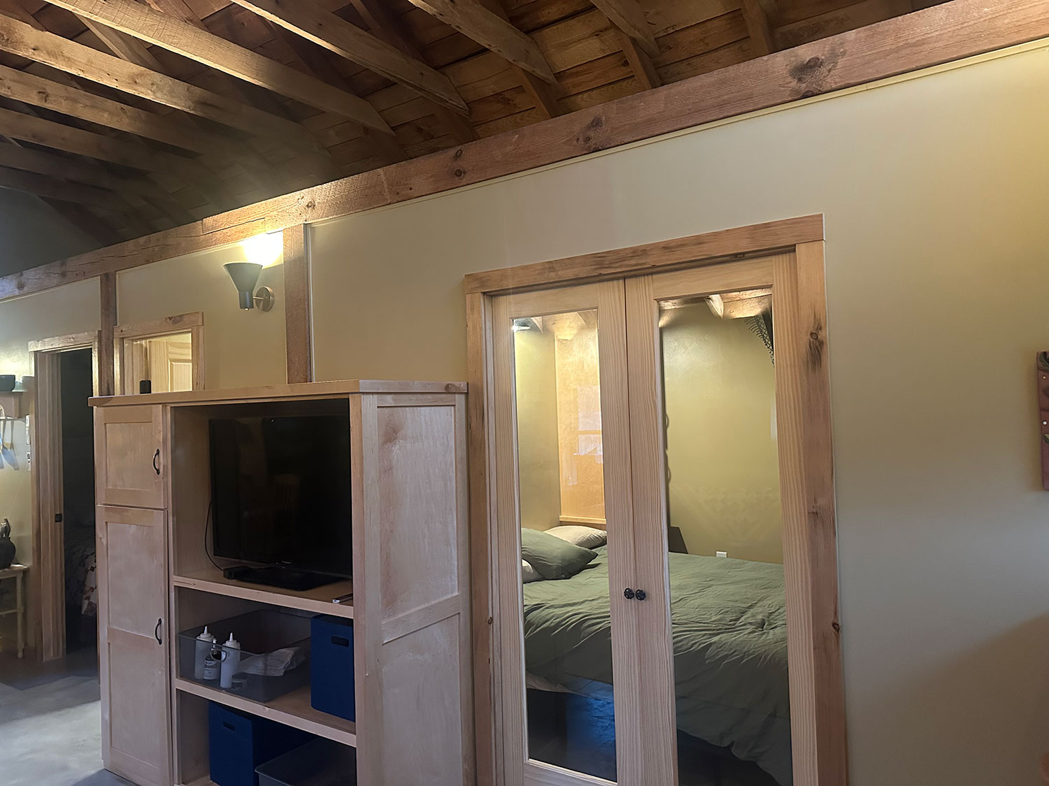 Living Room King sized sleeper sofa/with smart TV 