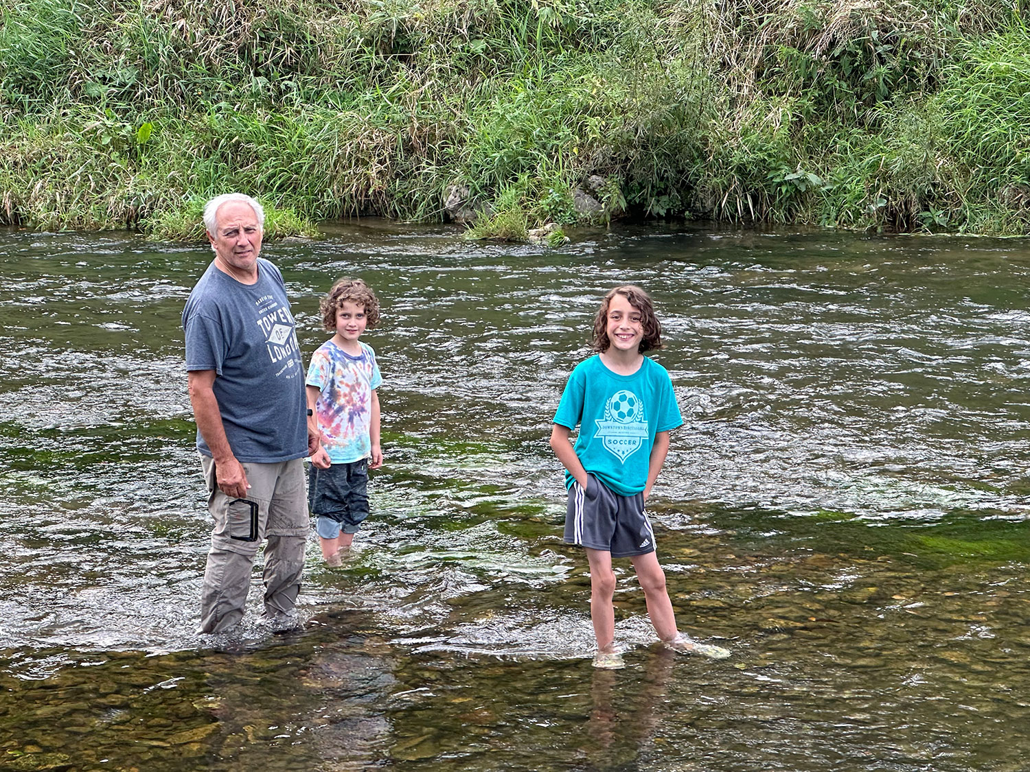 Everyone loves wading in the river