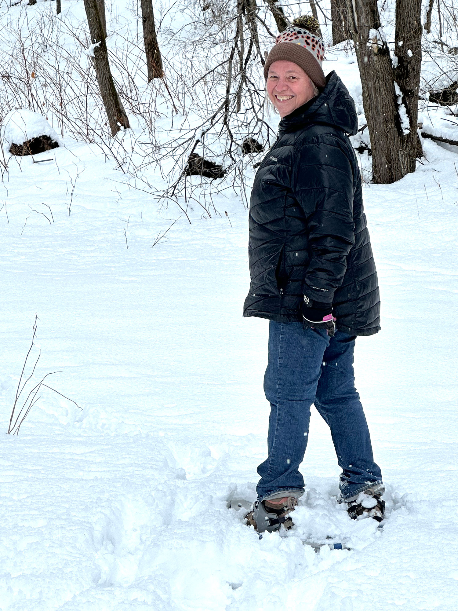 Snow Shoe trails behind Milkhouse